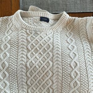 J Crew Cable knit Crew Sweatshirt